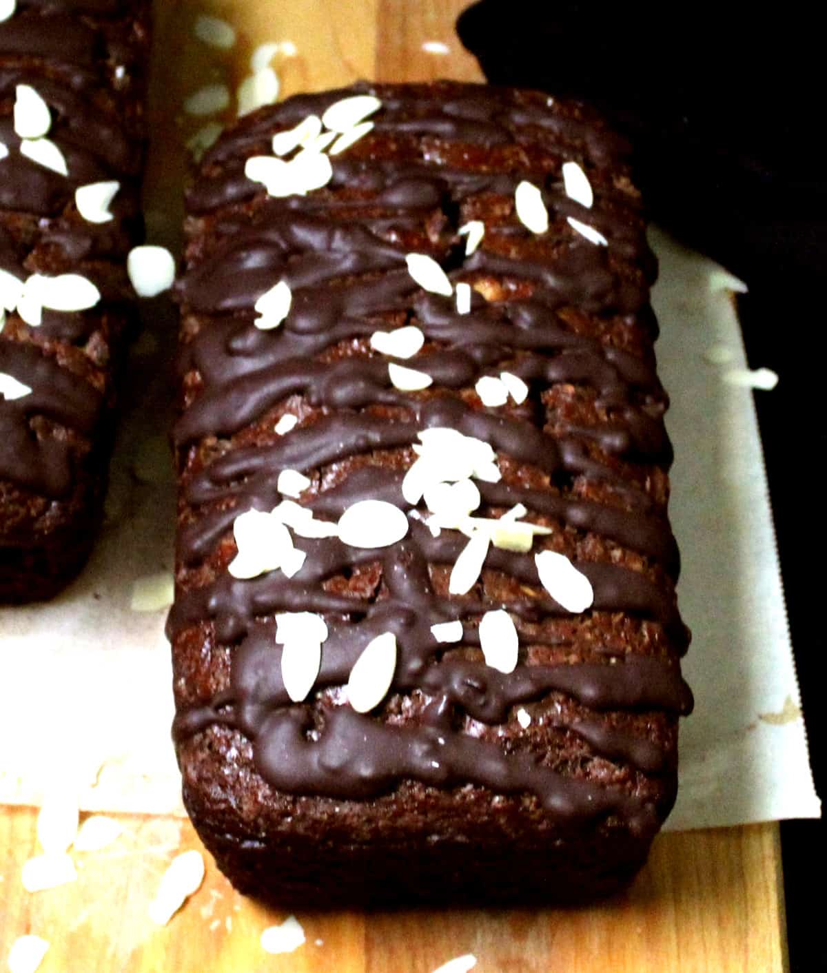 Vegan Chocolate Bread with Chocolate Raspberry Glaze