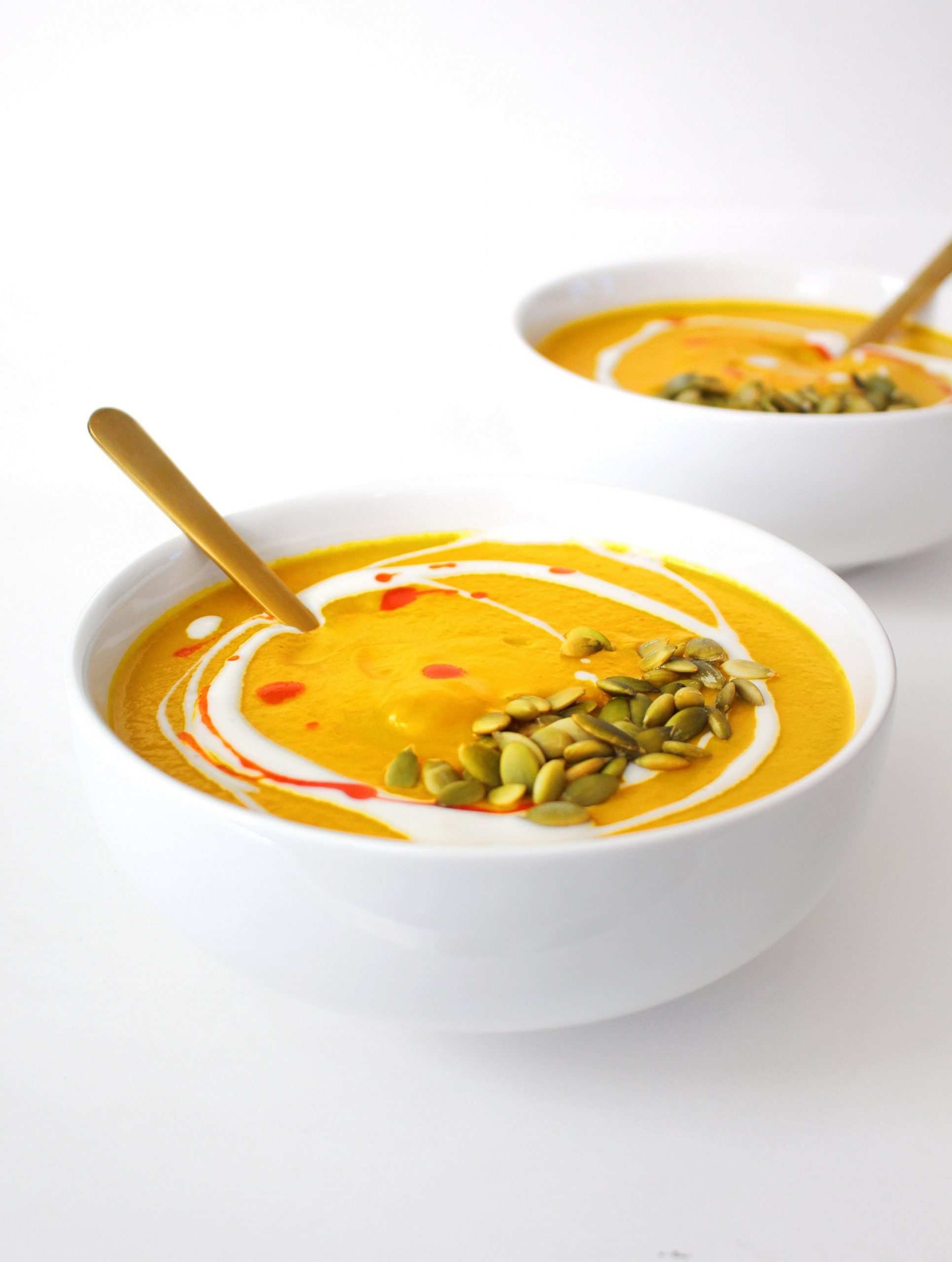 Creamy vegan pumpkin soup - SDA diet
