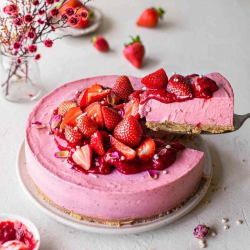 Vegan Strawberry Cheesecake