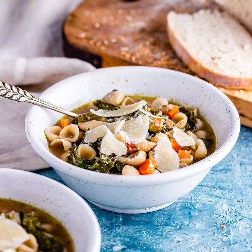 Veggie Pesto Pasta Soup