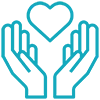 icon of hands holding heart
