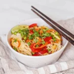 Veggie Stir Fry Over Rice Noodles