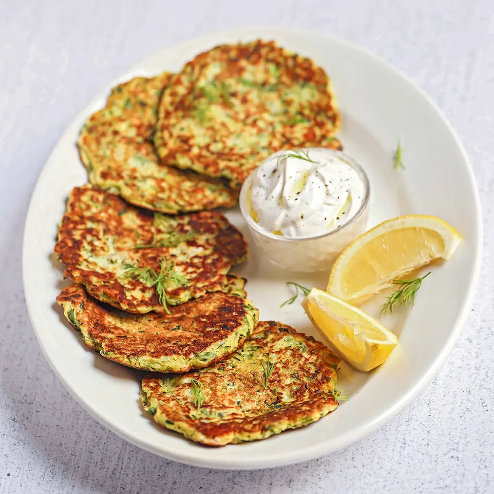 Savory Zucchini Pancakes - SDAdiet